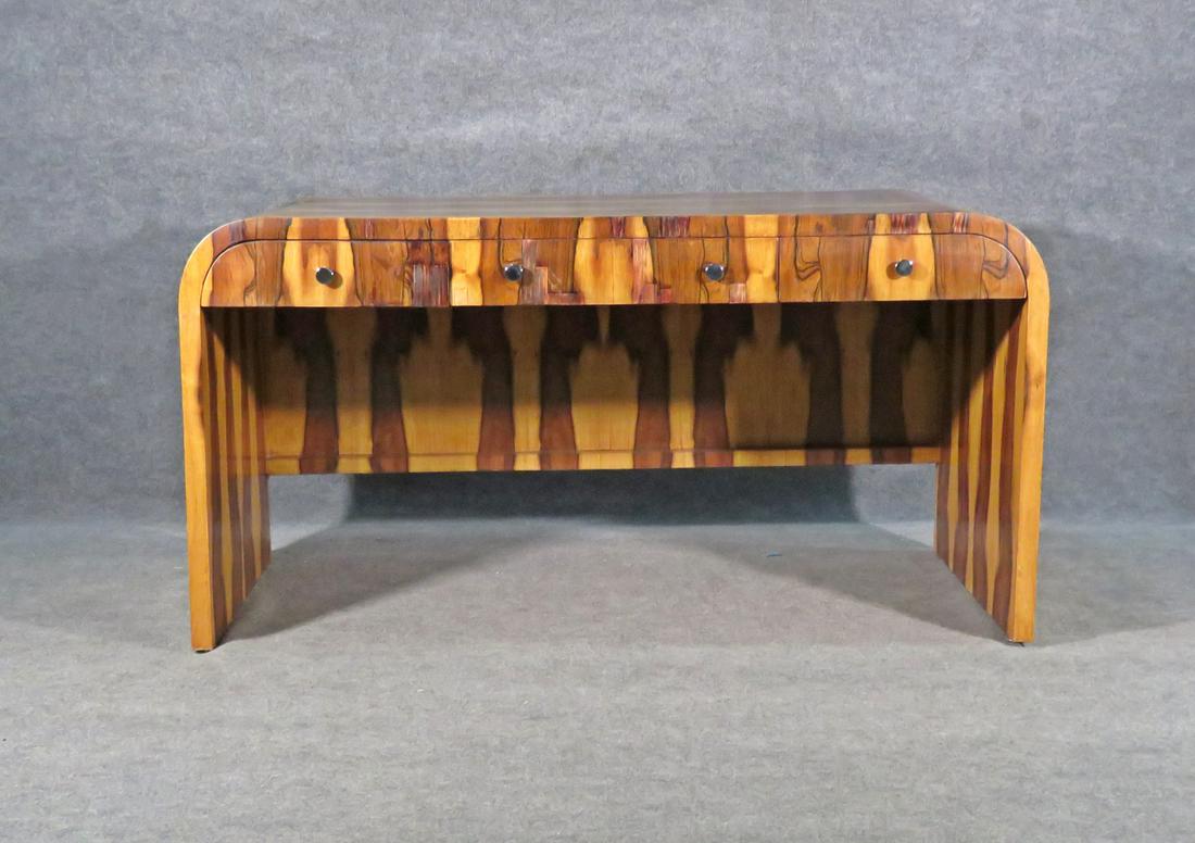 ITALIAN ROSEWOOD ART DECO WATERFALL DESK (1 of 6)