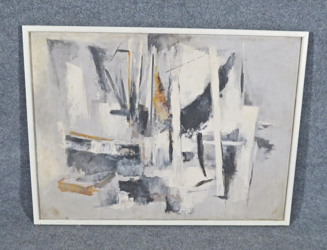 TOD LINDENMUTH "SHRIMPER" ARTWORK: Signed lower middle. 25" h x 33" w x 1" d.