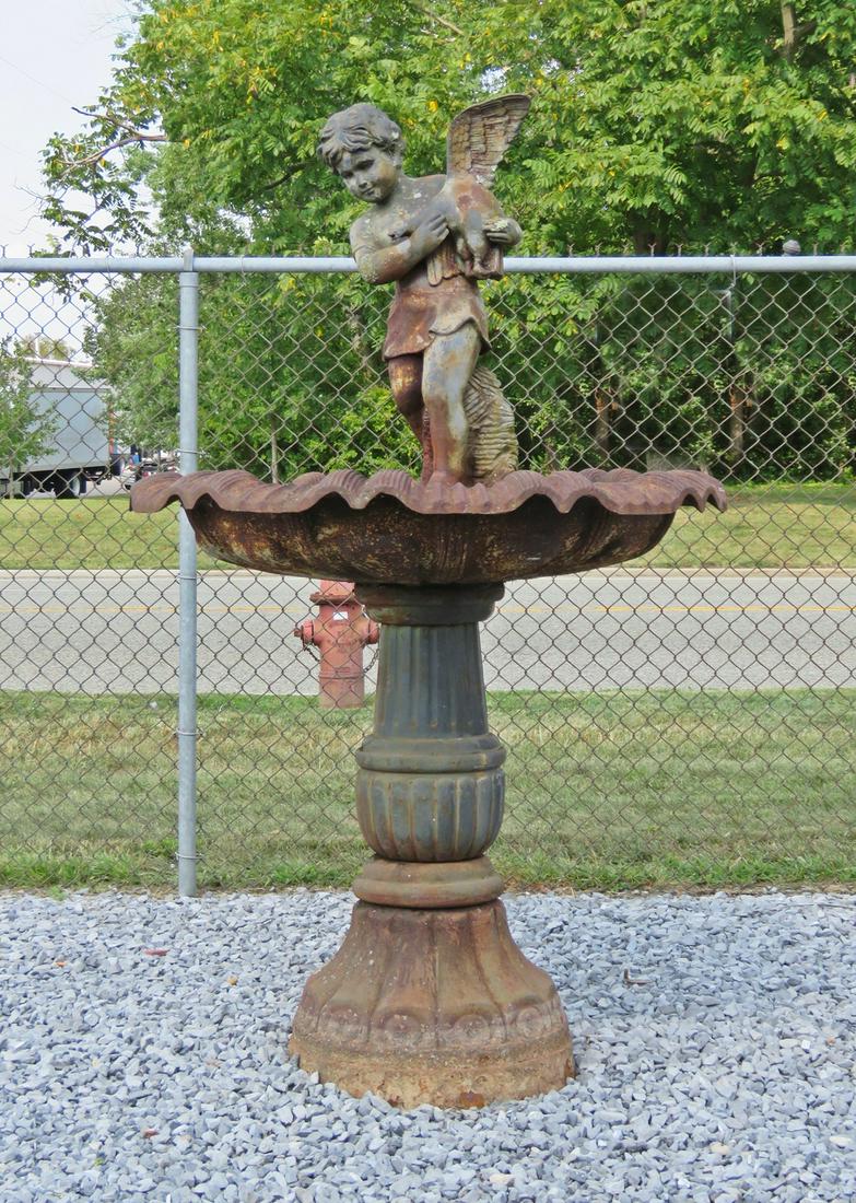CAST IRON FIGURAL FOUNTAIN (1 of 11)