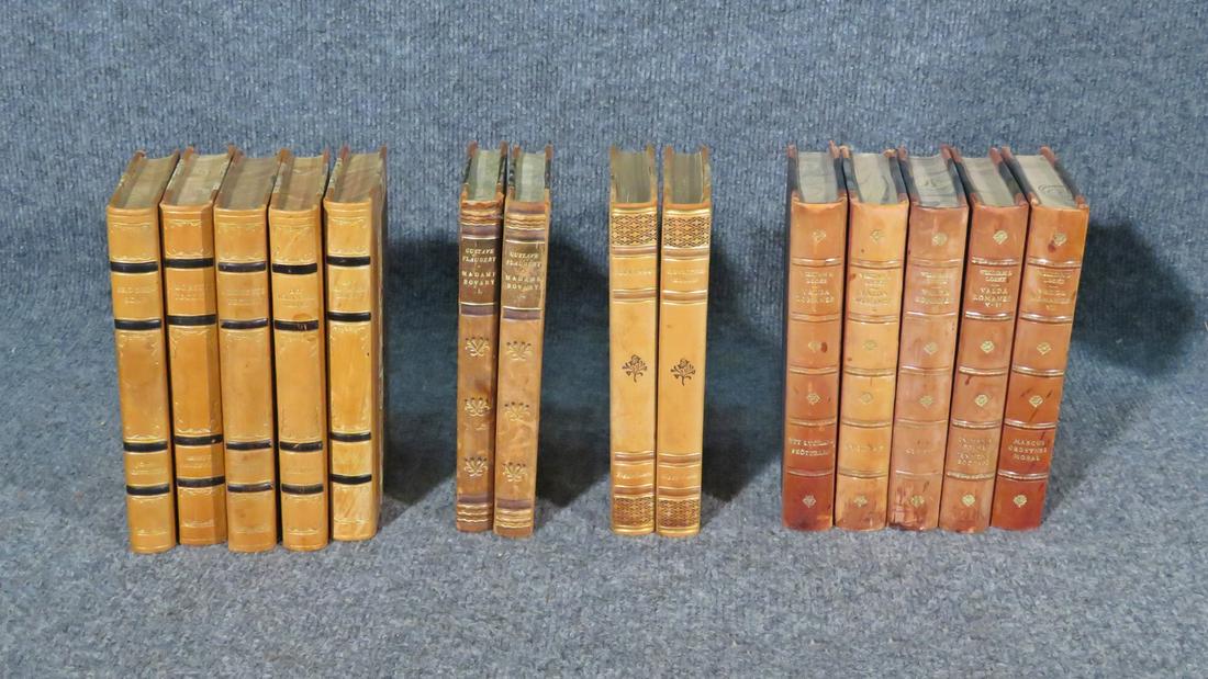 13 LEATHER BOUND BOOKS (1 of 9)