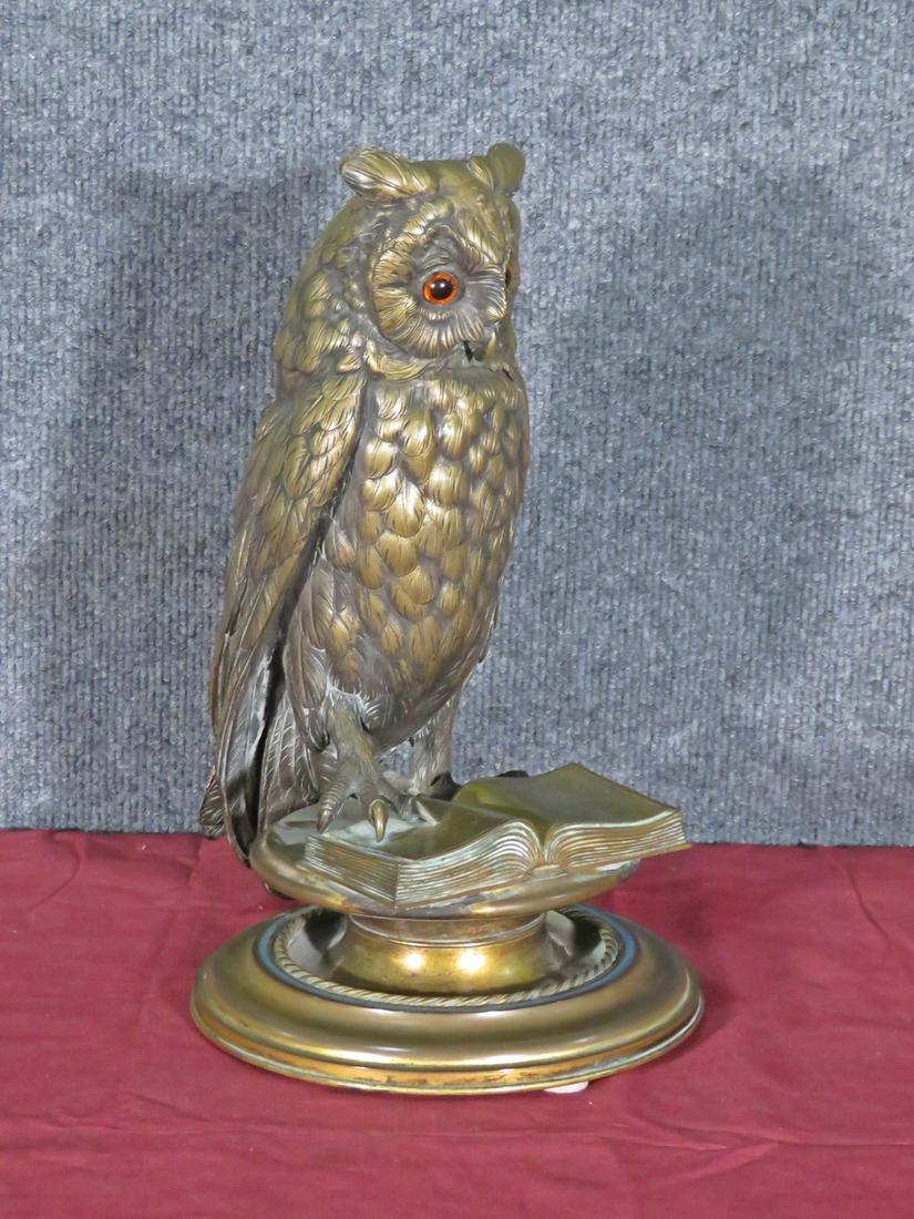 BRONZE OWL INKWELL (1 of 7)