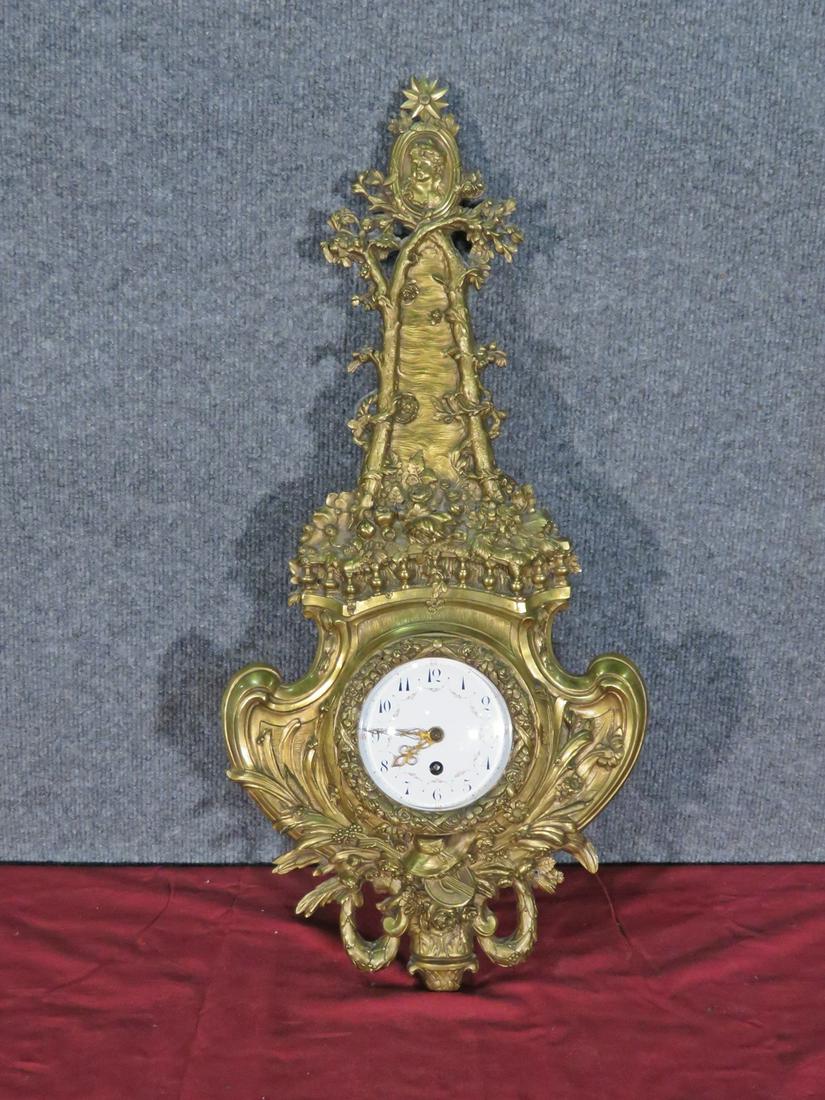 SAMUEL MARTI FRENCH BRASS WALL CLOCK (1 of 8)