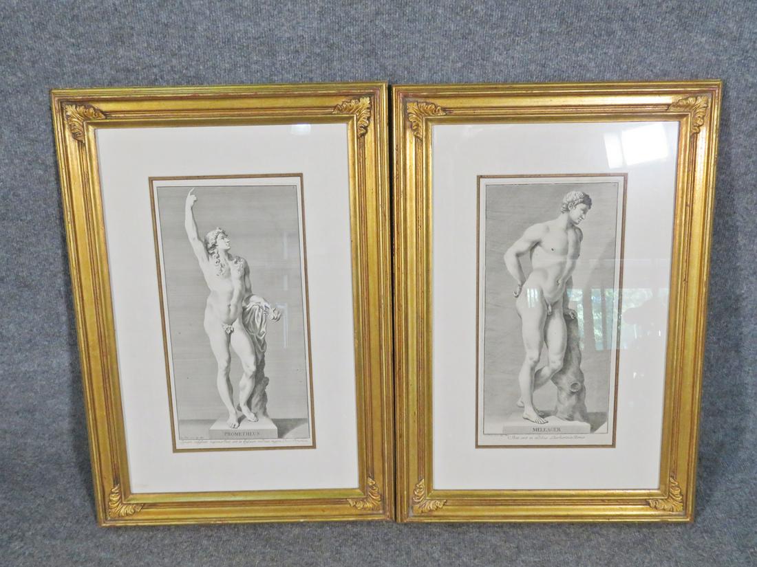 PAIR ENGRAVINGS PROMETHEUS & MELEGER (1 of 10)