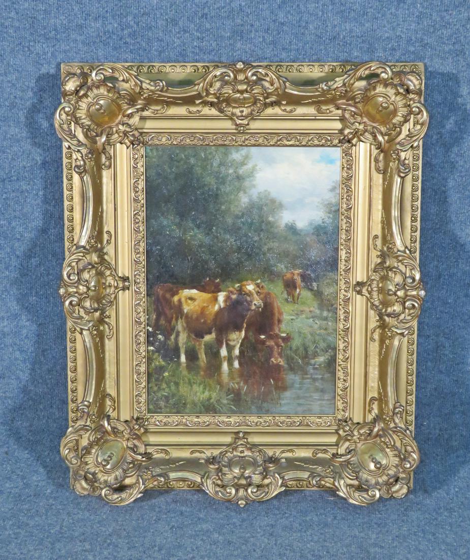 CHARLES FRANKLIN PIERCE COWS PAINTING (1 of 9)