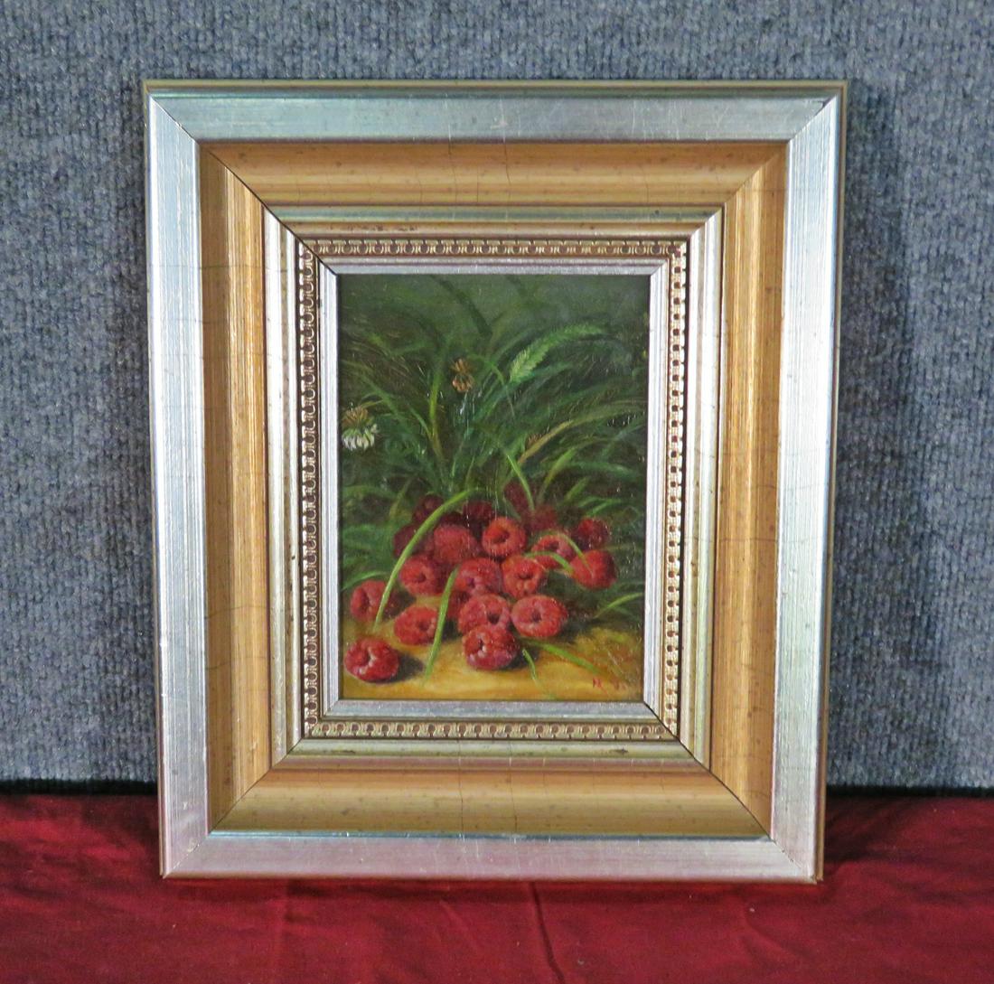 SIGNED M.S. STILL LIFE RASPBERRIES (1 of 7)