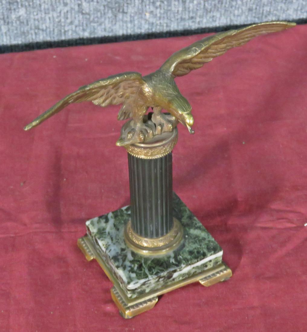 BRONZE EAGLE ON MARBLE BASE (1 of 6)