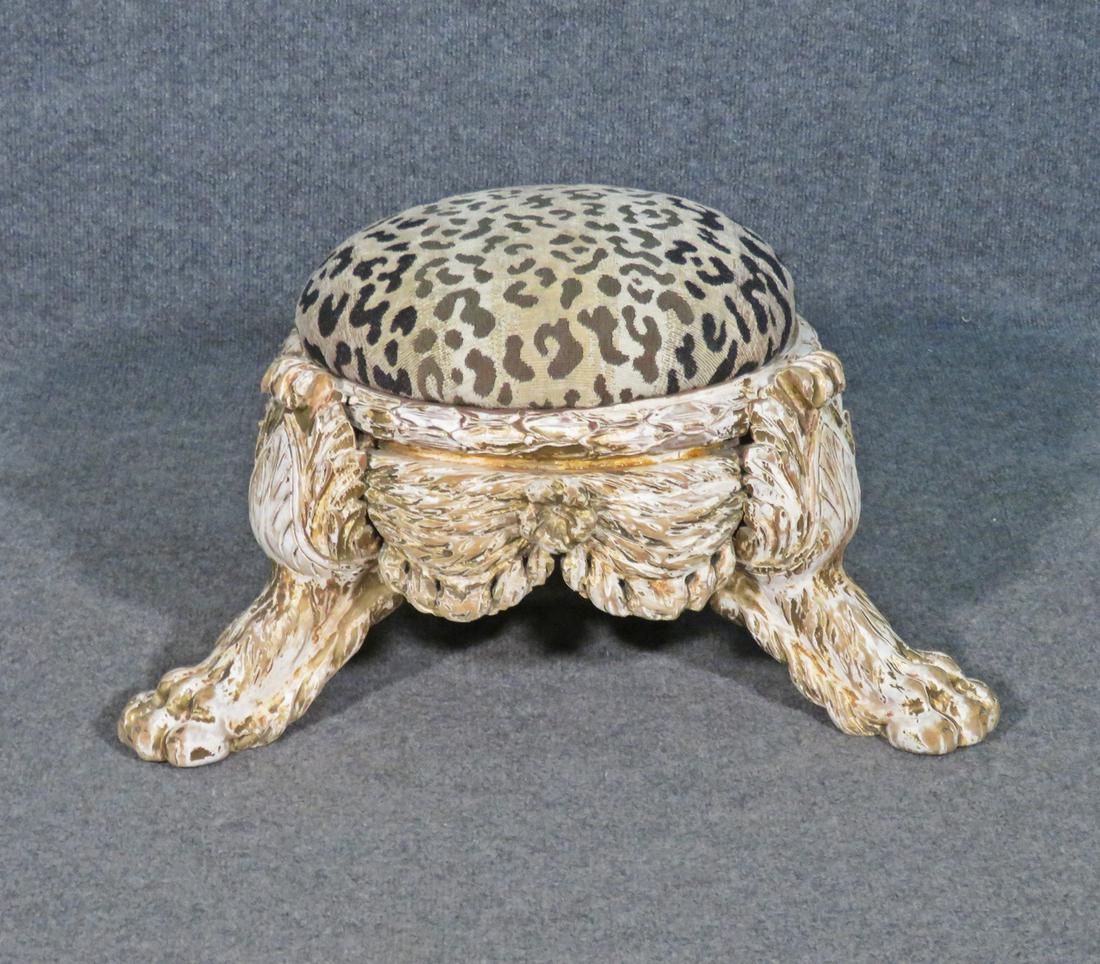 ANTIQUE LION FOOTSTOOL (1 of 8)
