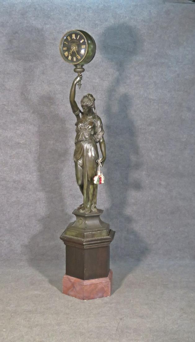 19TH C FIGURAL PEDESTAL CLOCK (1 of 11)