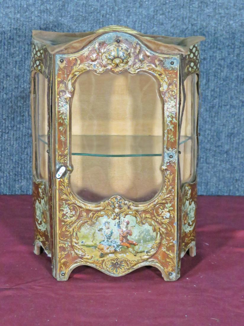 VERNI MARTIN STYLE MINIATURE CURIO CABINET (1 of 8)