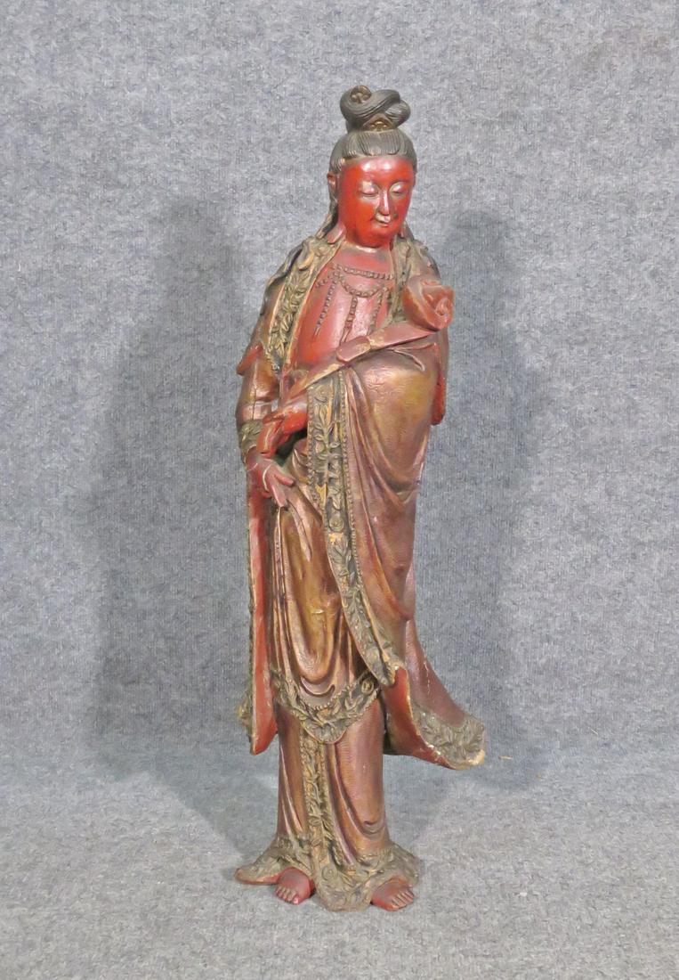 ASIAN CARVED STATUE (1 of 8)