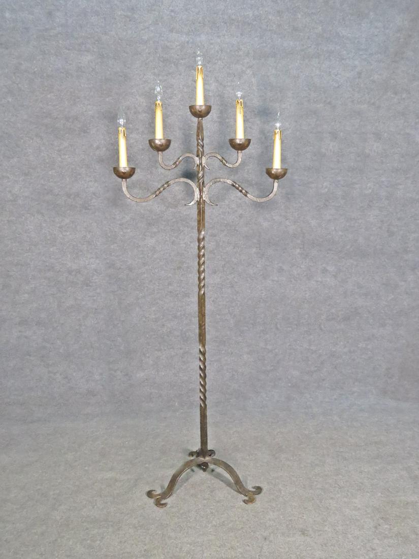 WROUGHT IRON CANDELABRA LAMP (1 of 8)