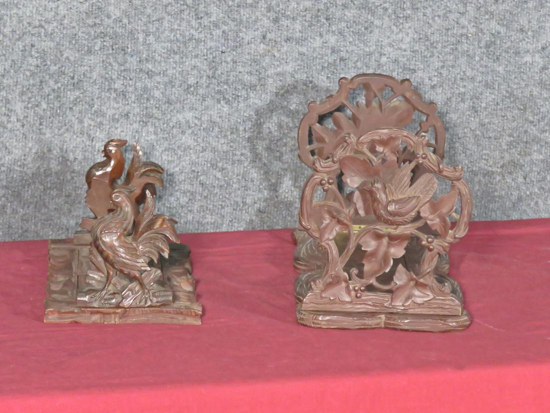 2 PAIR BLACK FOREST BOOKENDS (1 of 8)