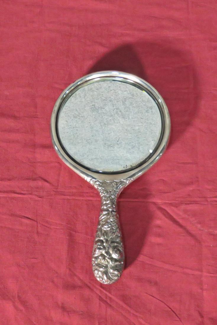 STERLING SILVER HAND MIRROR (1 of 6)