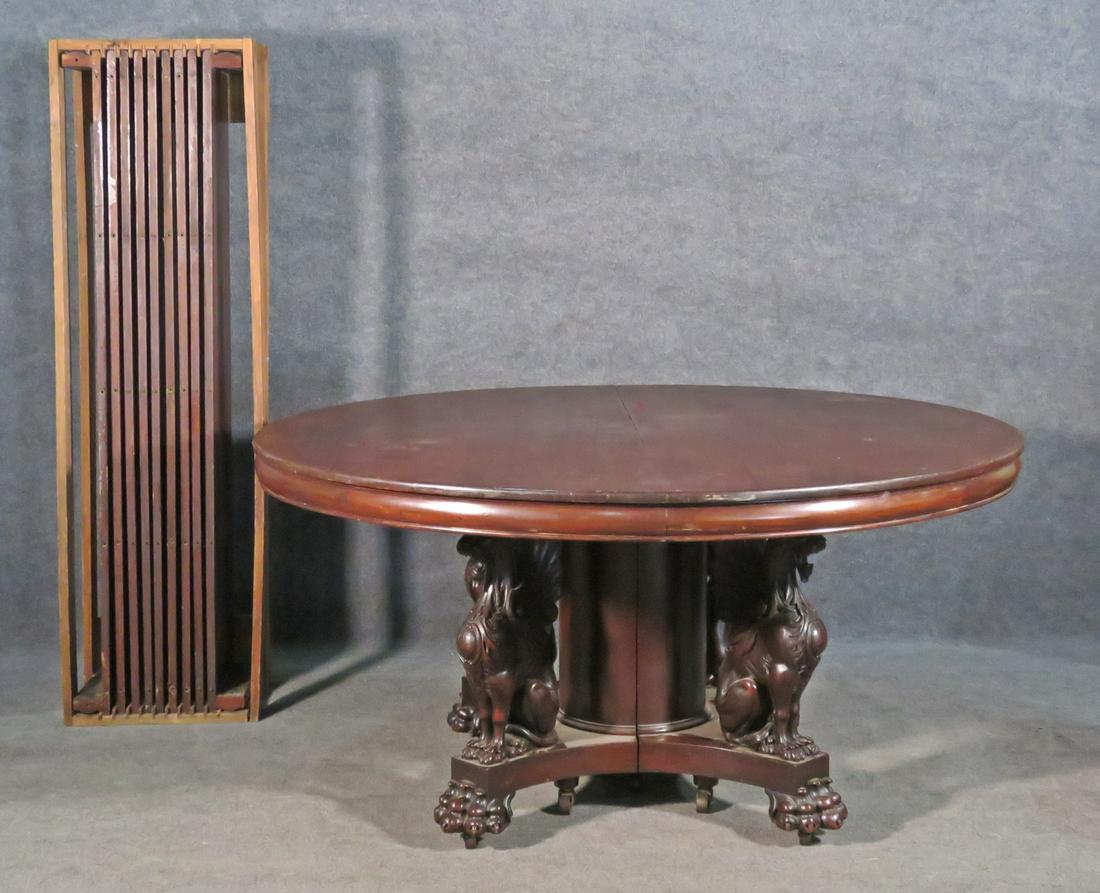 WINGED GRIFFIN MAHOGANY DINING TABLE (1 of 12)