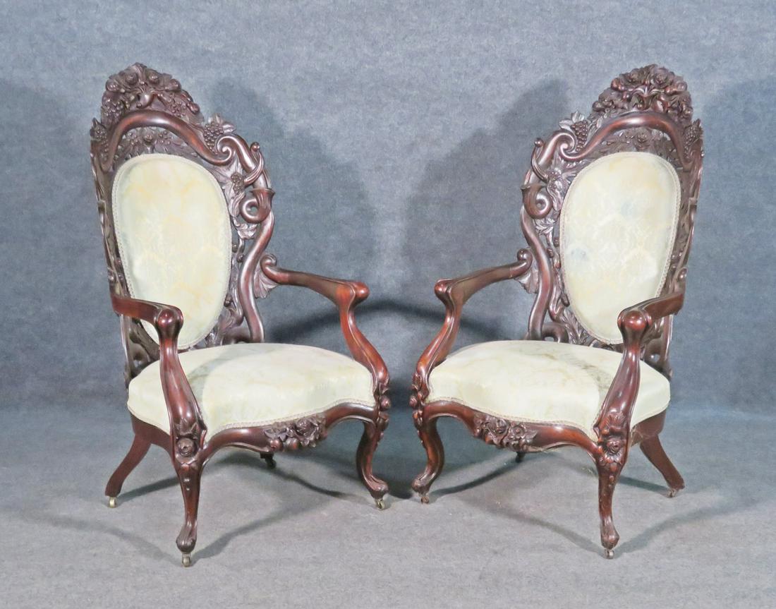 PR BELTER FOUNTAIN ELMS CARVED ARMCHAIRS (1 of 9)