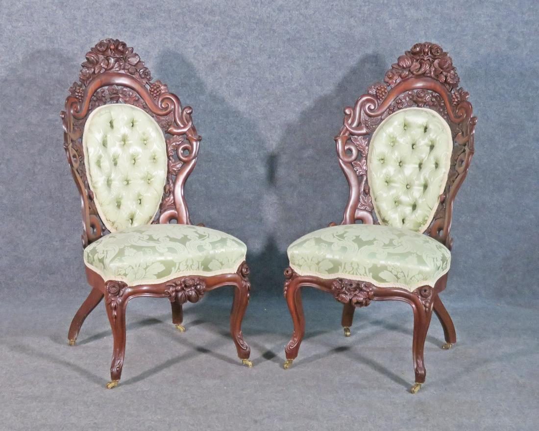 PR BELTER FOUNTAIN ELMS CARVED SIDECHAIRS (1 of 6)