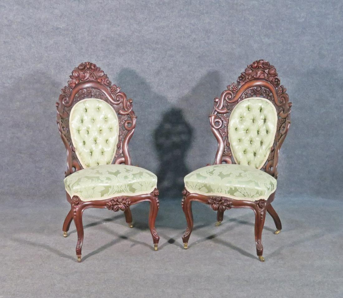 PR BELTER FOUNTAIN ELMS CARVED SIDECHAIRS (1 of 7)