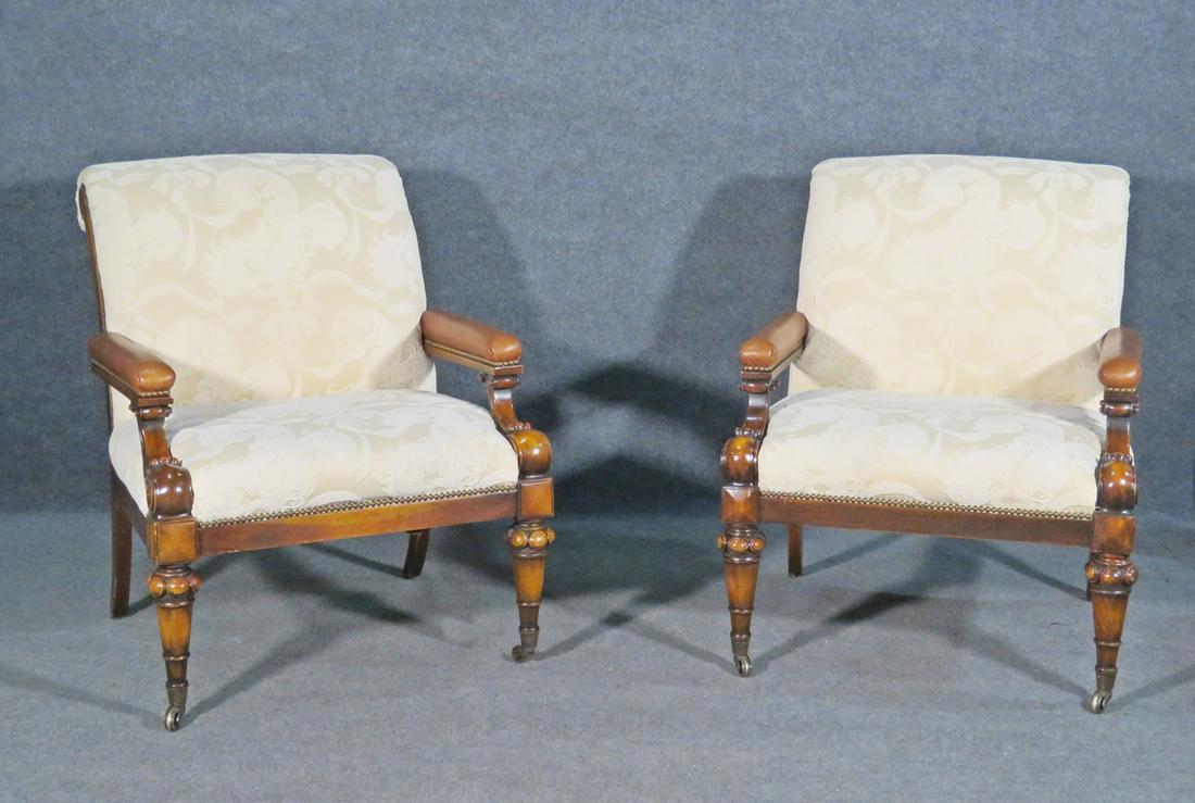 PAIR SHERRILL WALNUT ARM CHAIRS (1 of 11)