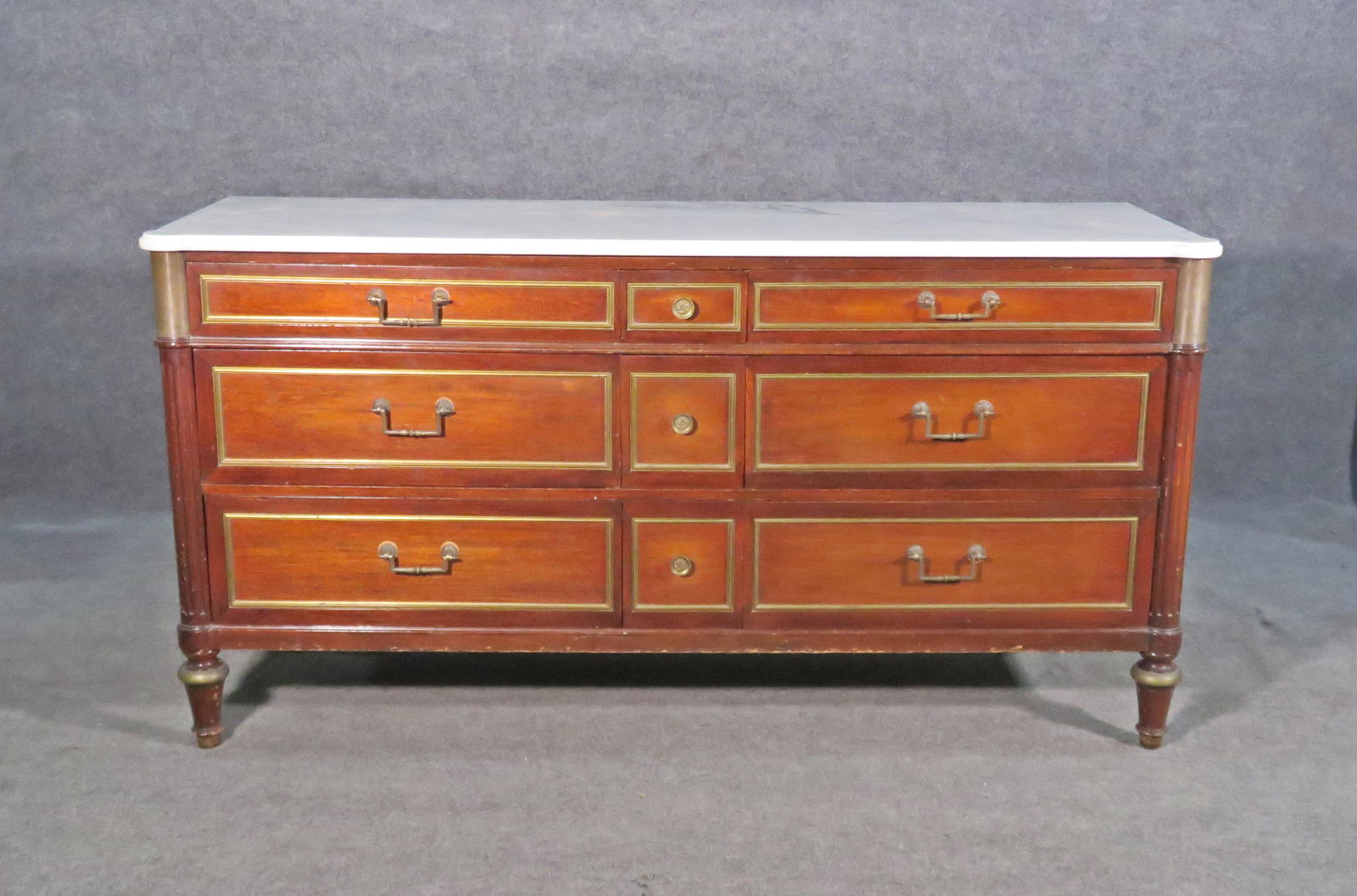 JANSEN STYLE MARBLE TOP DRESSER (1 of 7)