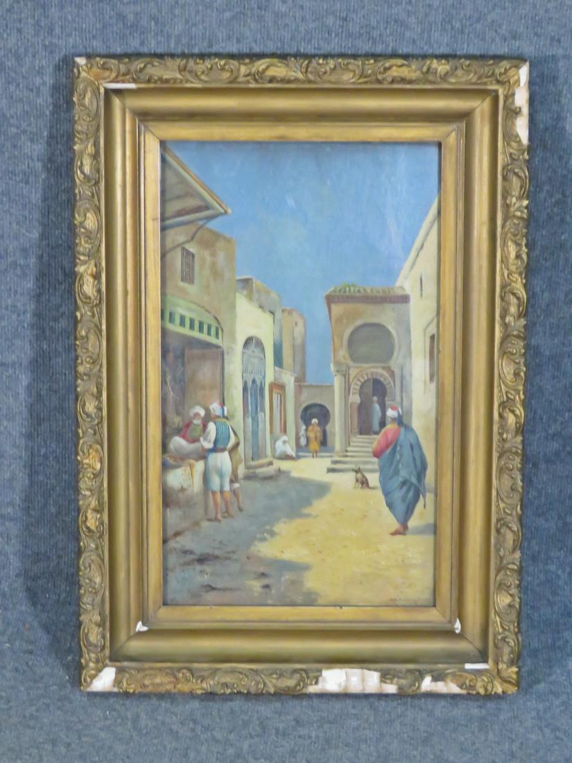 19TH C ORIENTALIST MECCA SCENE PAINTING (1 of 7)