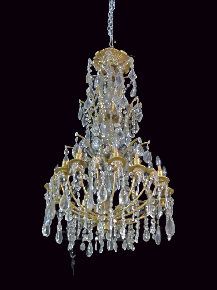 PALATIAL CRYSTAL FRENCH BIRD CAGE CHANDELIER (1 of 6)