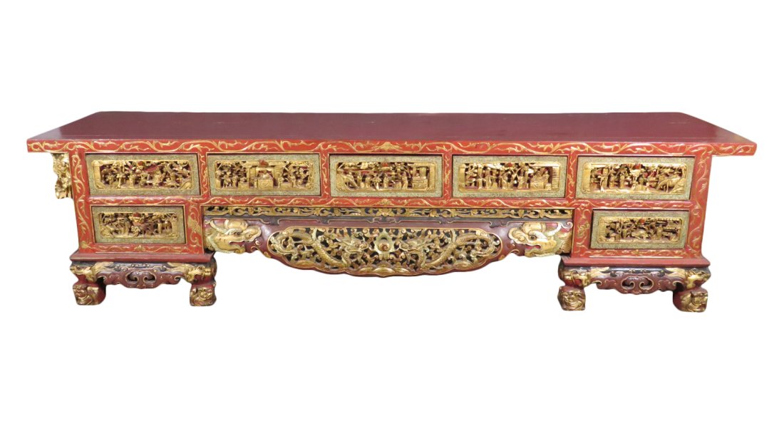 ANTIQUE CHINESE ALTAR CABINET (1 of 8)