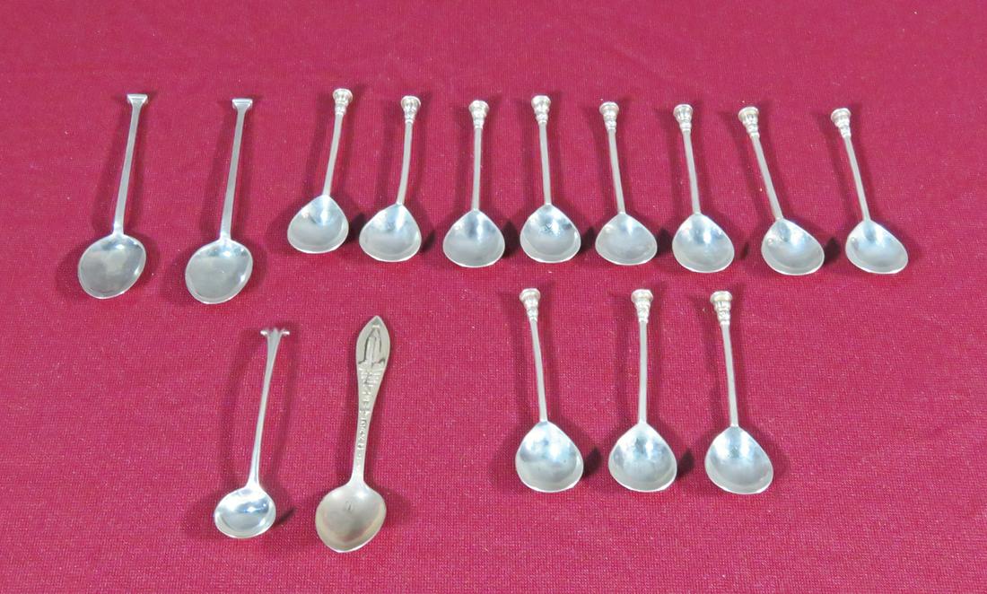 15 PC STERLING ASSORTED TINY SPOONS (1 of 8)