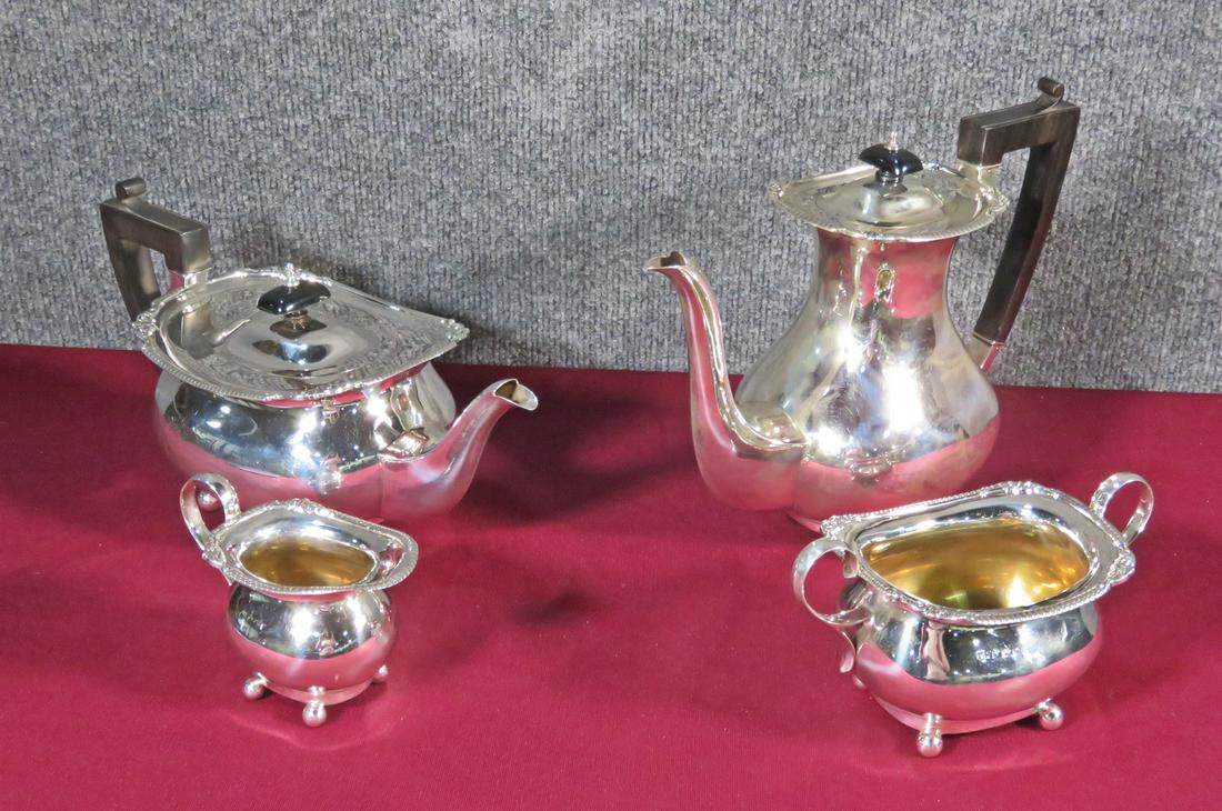 4 PC STERLING SILVER TEA/COFFEE SERVICE (1 of 19)