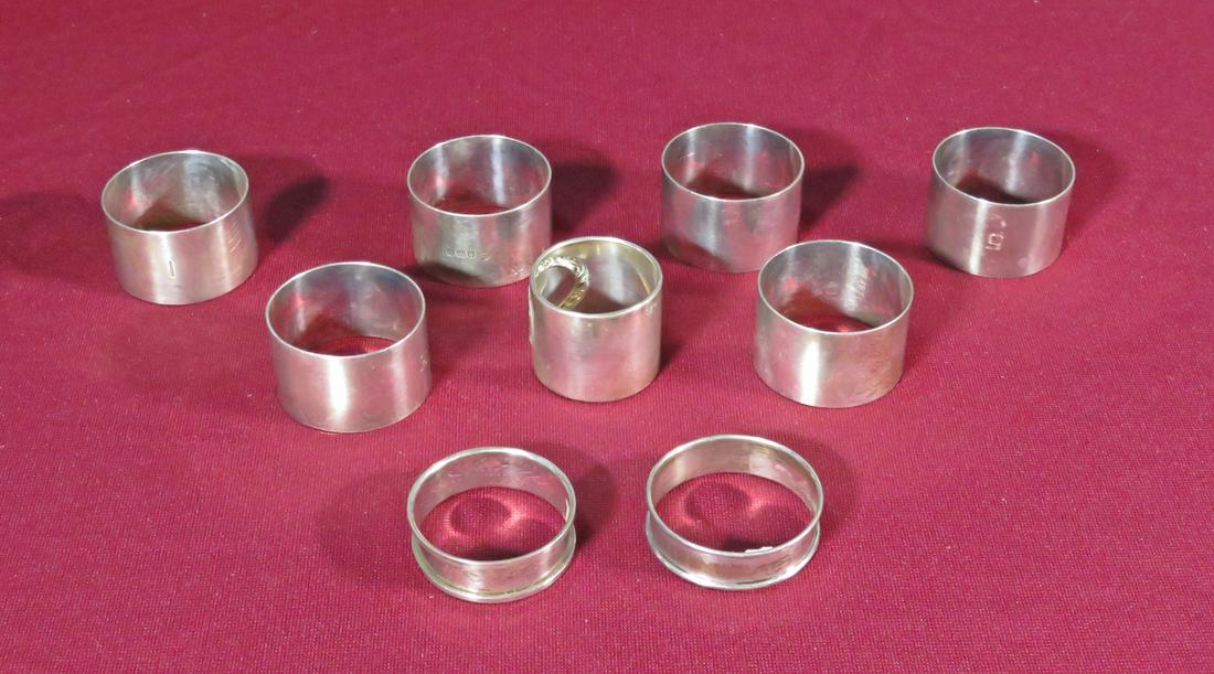 9 ASSORTED NAPKIN RINGS (1 of 9)