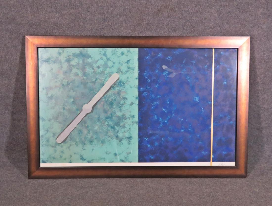 J LEWIS SCREENPRINT "CLOCK ON THE WALL" (1 of 7)