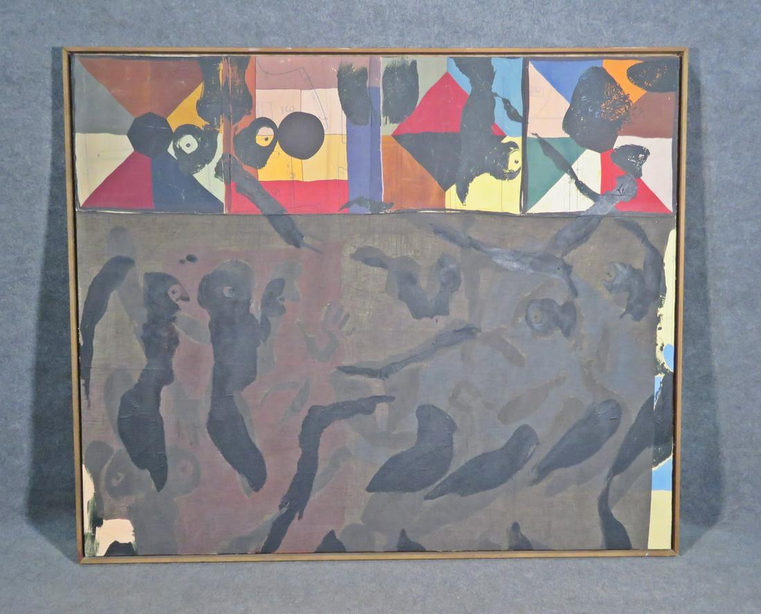 DAVID PRENTICE LARGE FORMAT ABSTRACT PAINTING "BLACK (1 of 5)