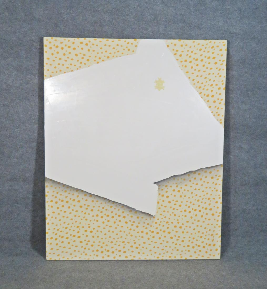 LARGE FORMAT ABSTRACT PAINTING attributed DAVID (1 of 8)