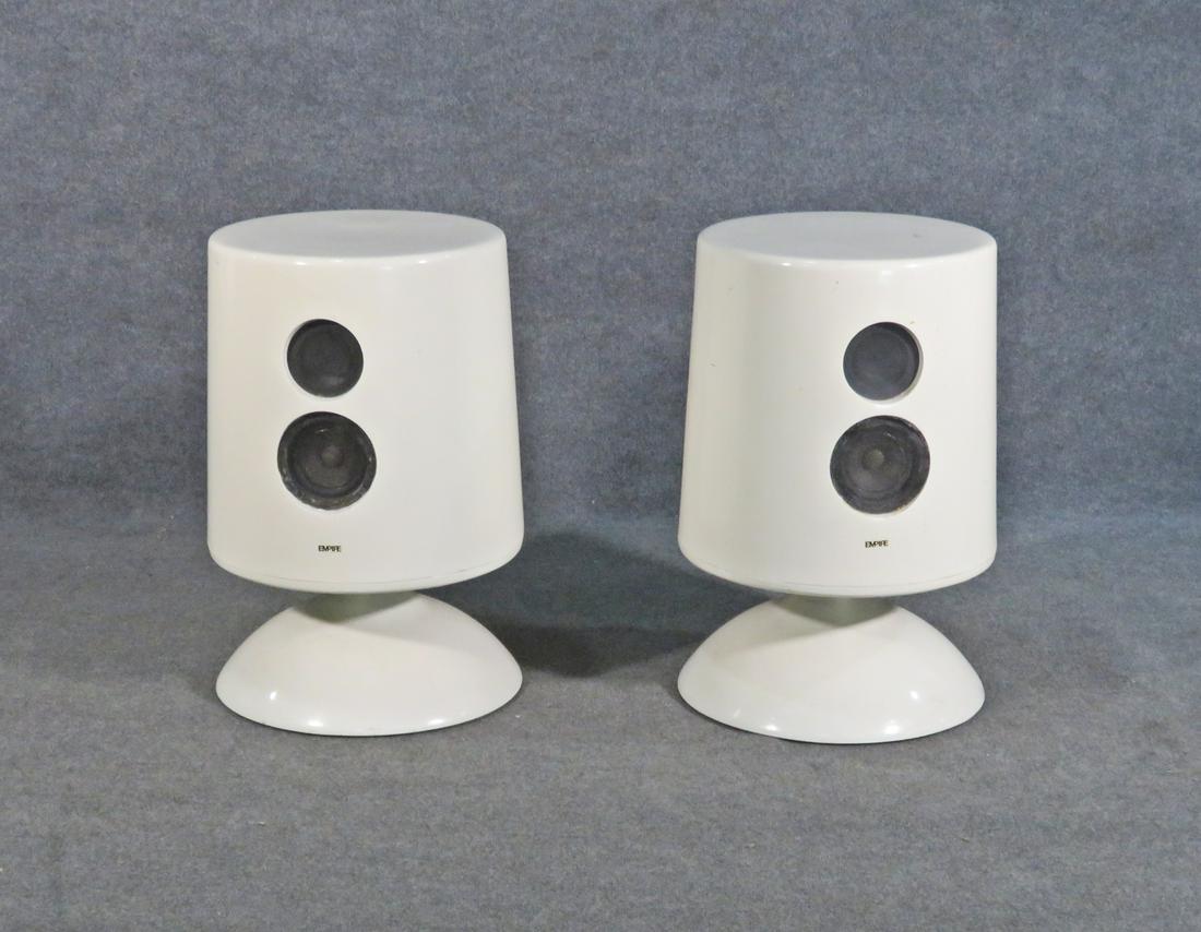 PAIR EMPIRE SPEAKERS: Model 6500. 25 1/2" h x 17" diameter.
