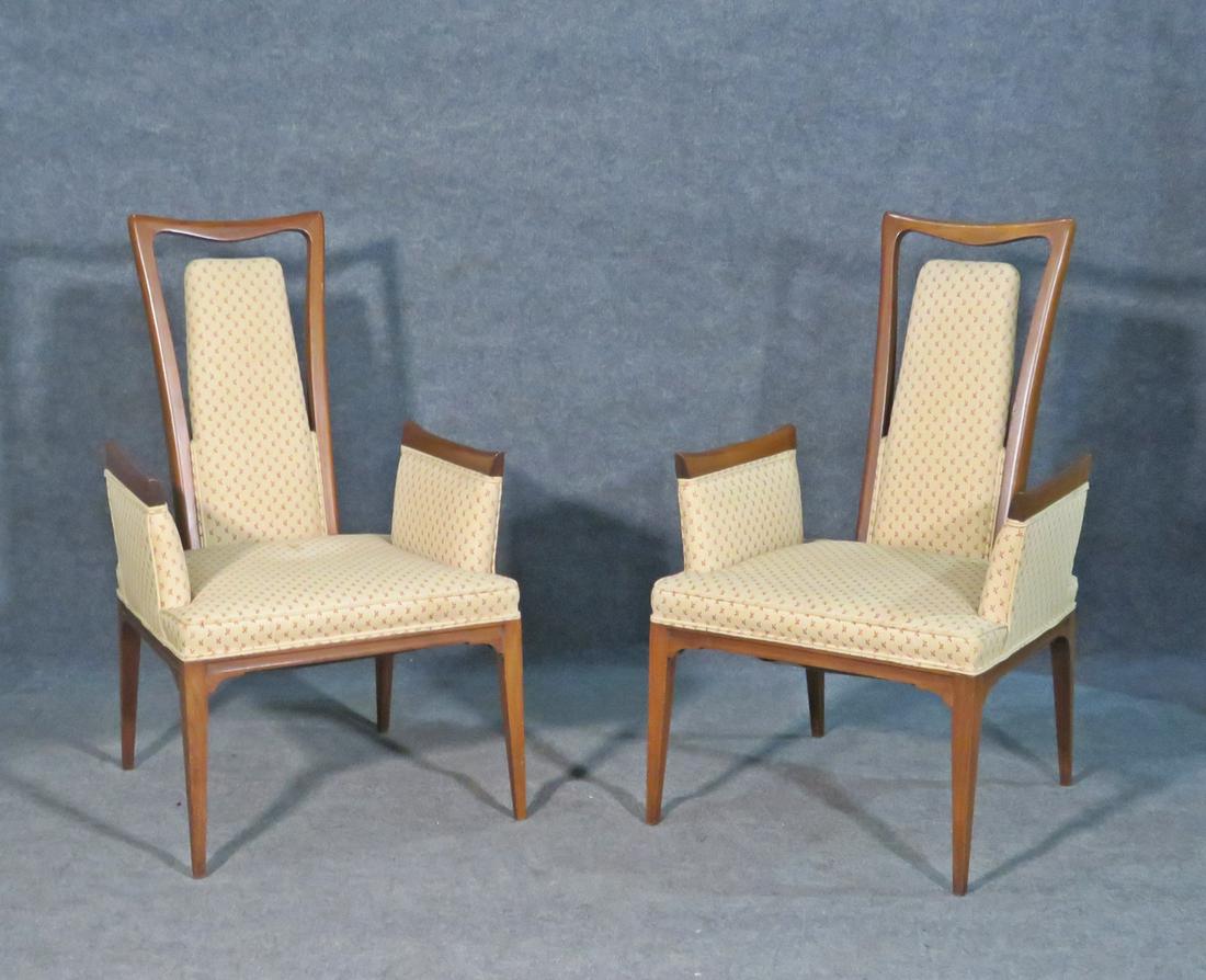 PAIR ADRIAN PEARSALL WALNUT ARMCHAIRS (1 of 6)