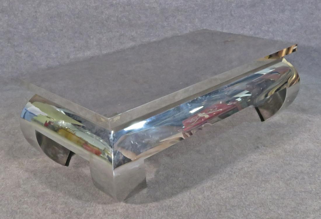 JAMES MONT STYLE CHROME COFFEE TABLE (1 of 8)