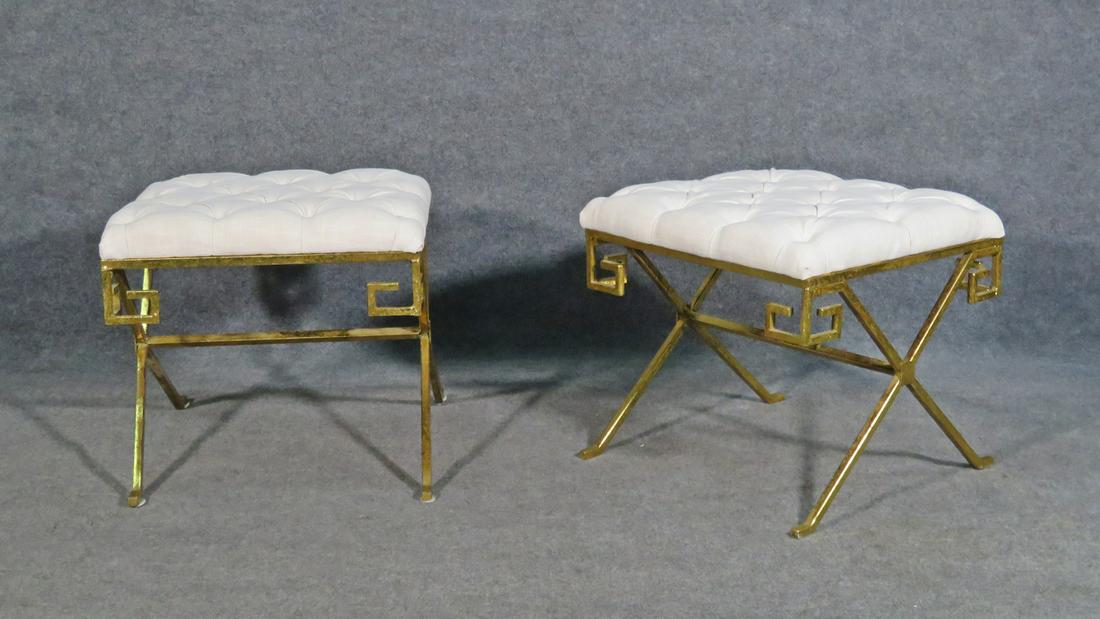 PAIR JEAN MICHELE FRANK STYLE X BENCHES (1 of 9)