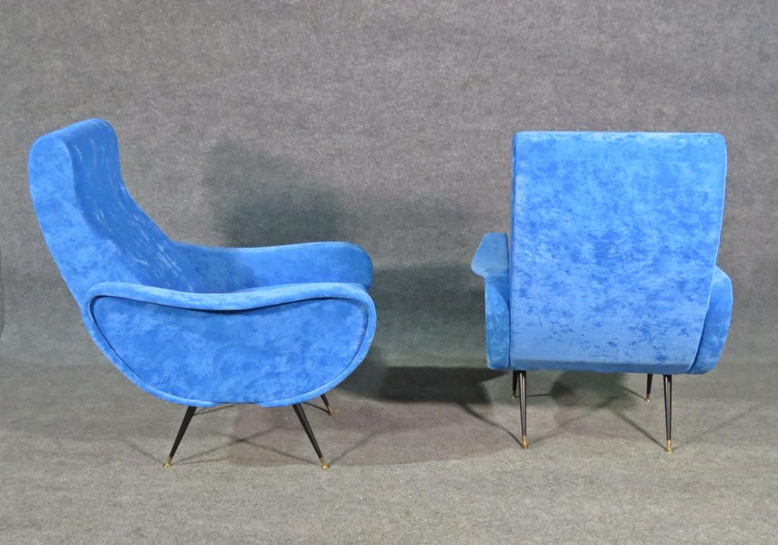 PAIR ZANUSO STYLE LOUNGE  CHAIRS (1 of 4)
