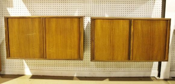 PAIR ROSEWOOD HANGING CABINETS (1 of 9)