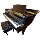 STEINWAY EBONIZED MODEL  B PIANO & BENCH