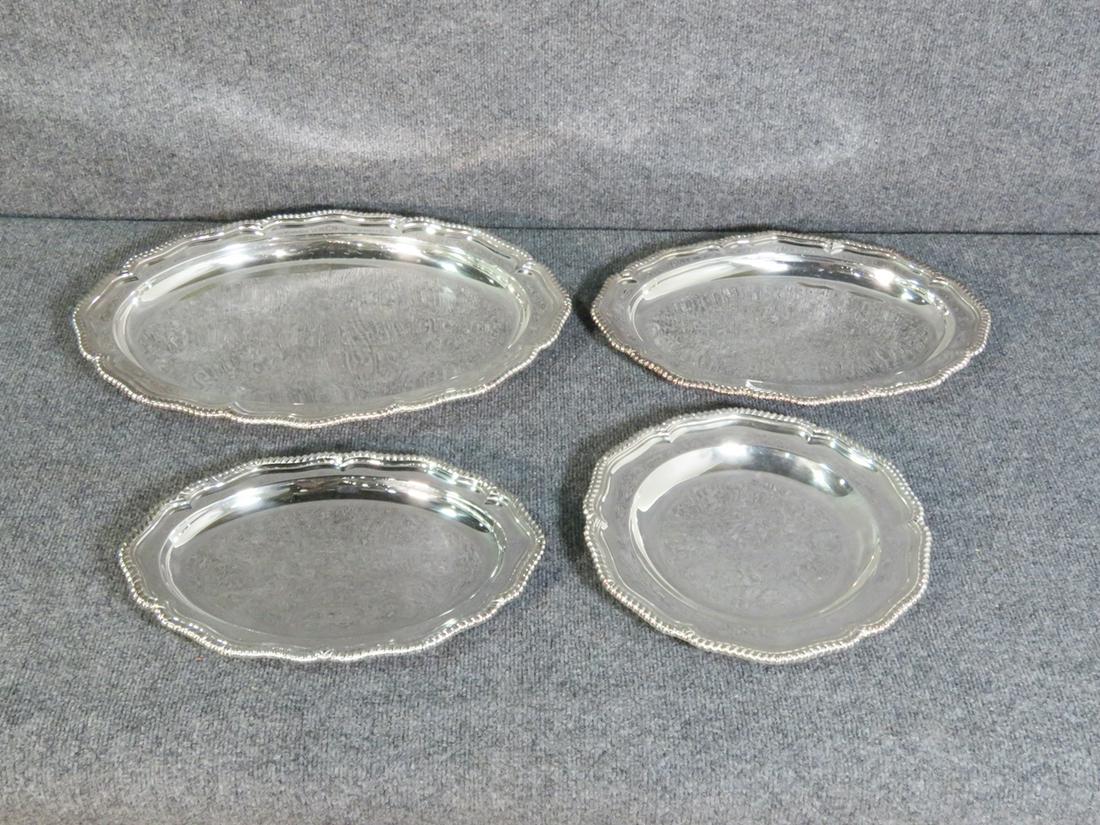 4 MARKED TIFFANY & CO SILVER PLATED GRADUATED TRAYS & 1 (1 of 11)