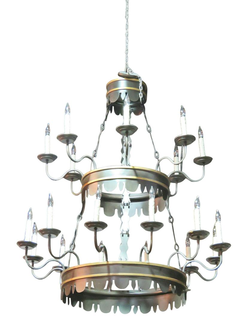 FRENCH TOLE STYLE 2 TIER CHANDELIER (1 of 12)