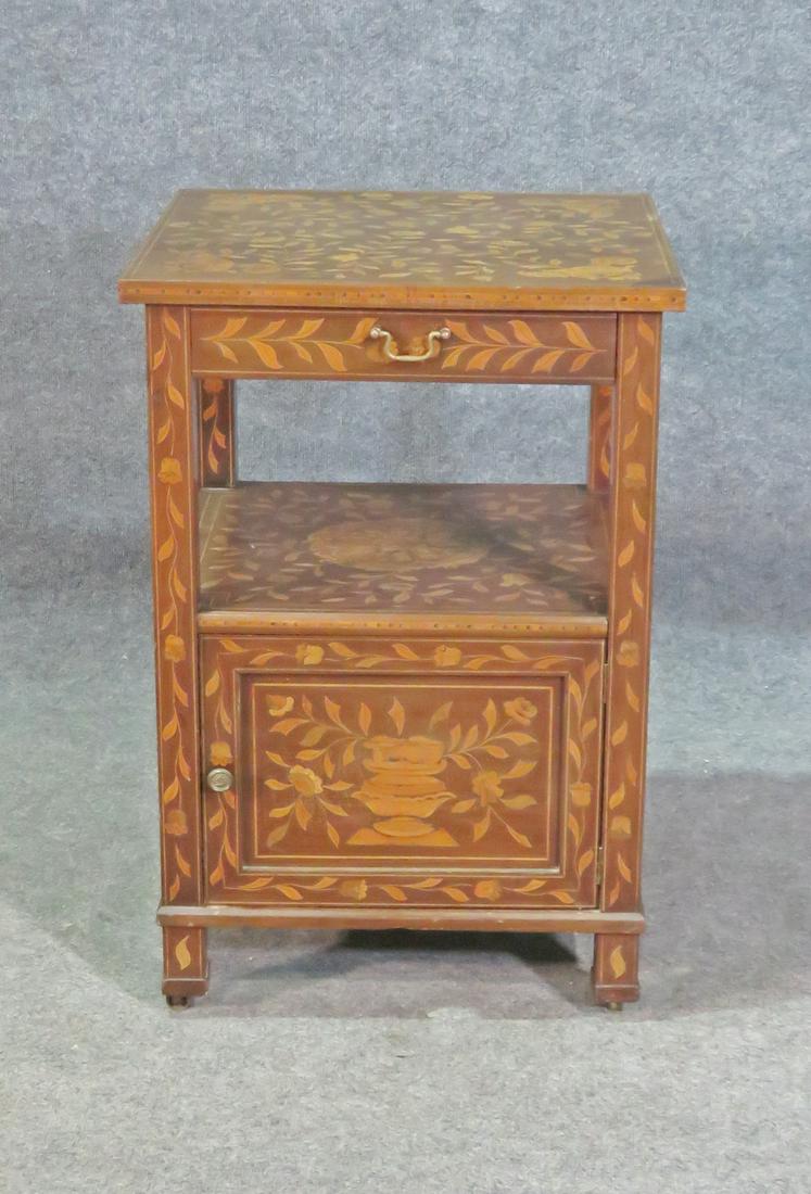 DUTCH MARQUETRY STYLE END TABLE (1 of 10)