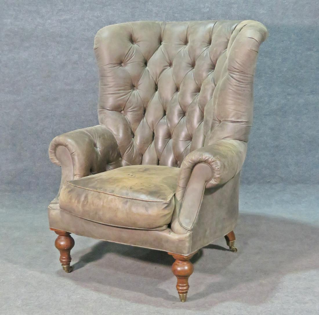 BAKER LEATHER LOUNGE CHAIR (1 of 7)