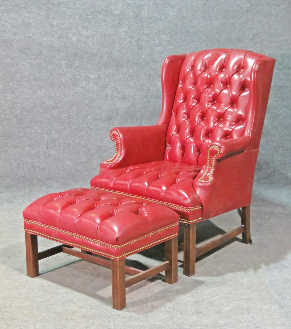 WINGBACK CHAIR AND OTTOMAN (1 of 7)