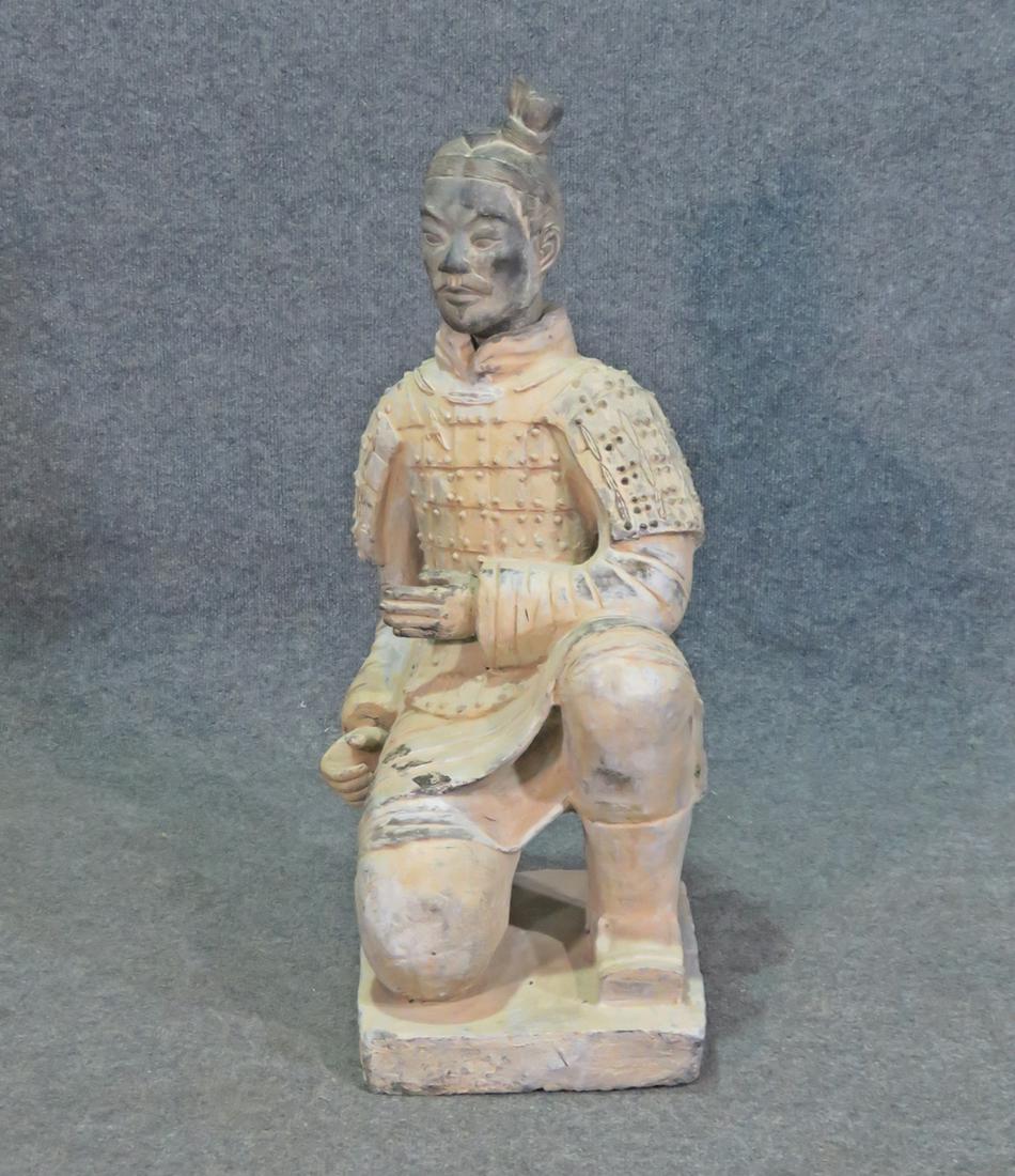 ORIENTAL STATUE OF TERRACOTTA WARRIOR (1 of 8)