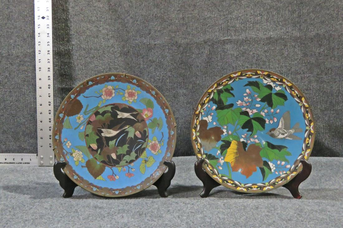 2 CLOISONNE PLATES (1 of 5)