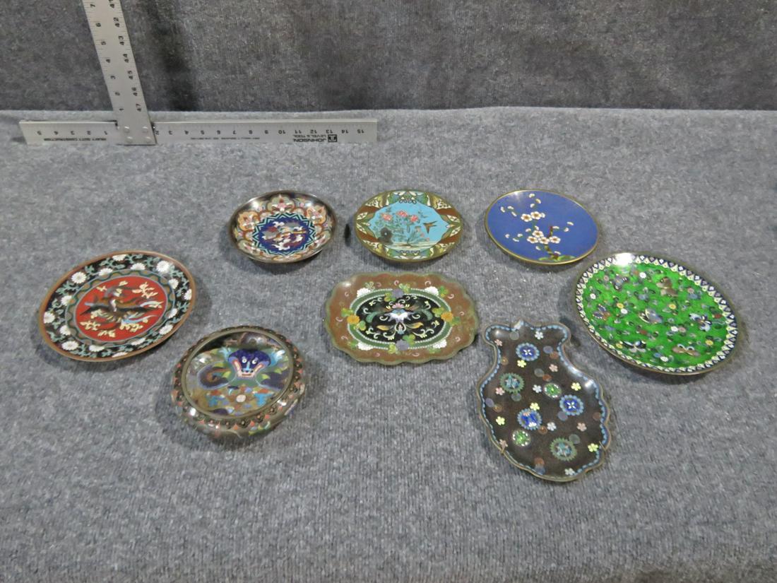 8 PC CLOISONNE DISHES (1 of 8)