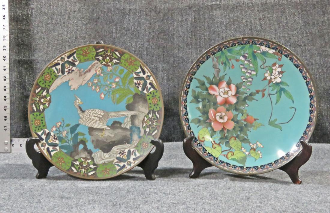 2 CLOISONNE PLATES (1 of 6)