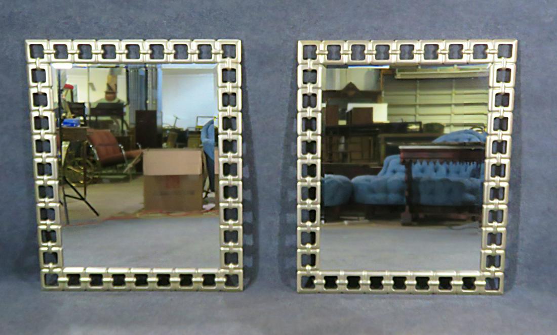 PAIR CHAIN LINK STYLE MIRRORS (1 of 9)