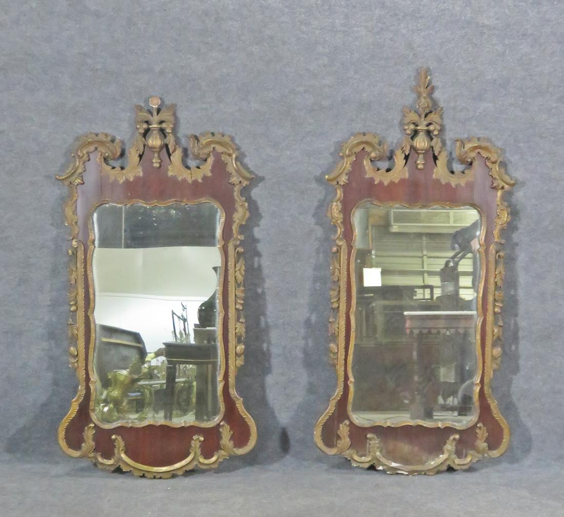 PAIR ANTIQUE GEORGIAN STYLE MIRRORS (1 of 16)